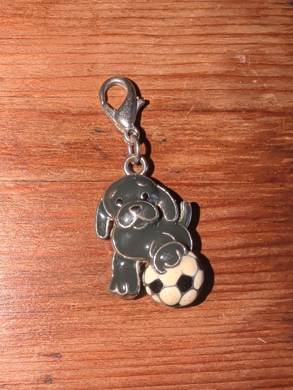 Webkinz Black Lab Dog Charm.  Soccer ⚽ Dog
